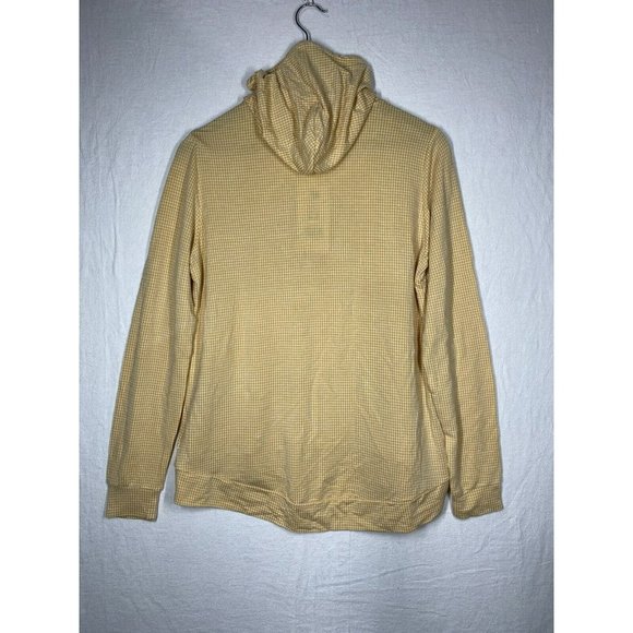 Weatherproof Vintage Womens Hoodie Shirt Gingham Long Sleeve Size Medium Yellow - Picture 3 of 8